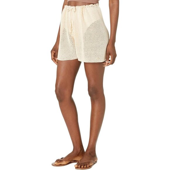 ROXY Island Hopper Crochet Shorts in Tapioca Size Small - Picture 1 of 7